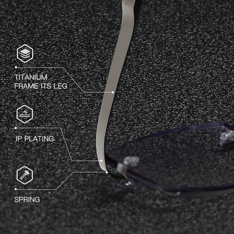 Zirosat 2952 Unisex Eyeglasses Pure Titanium Rimless Rimless Zirosat   