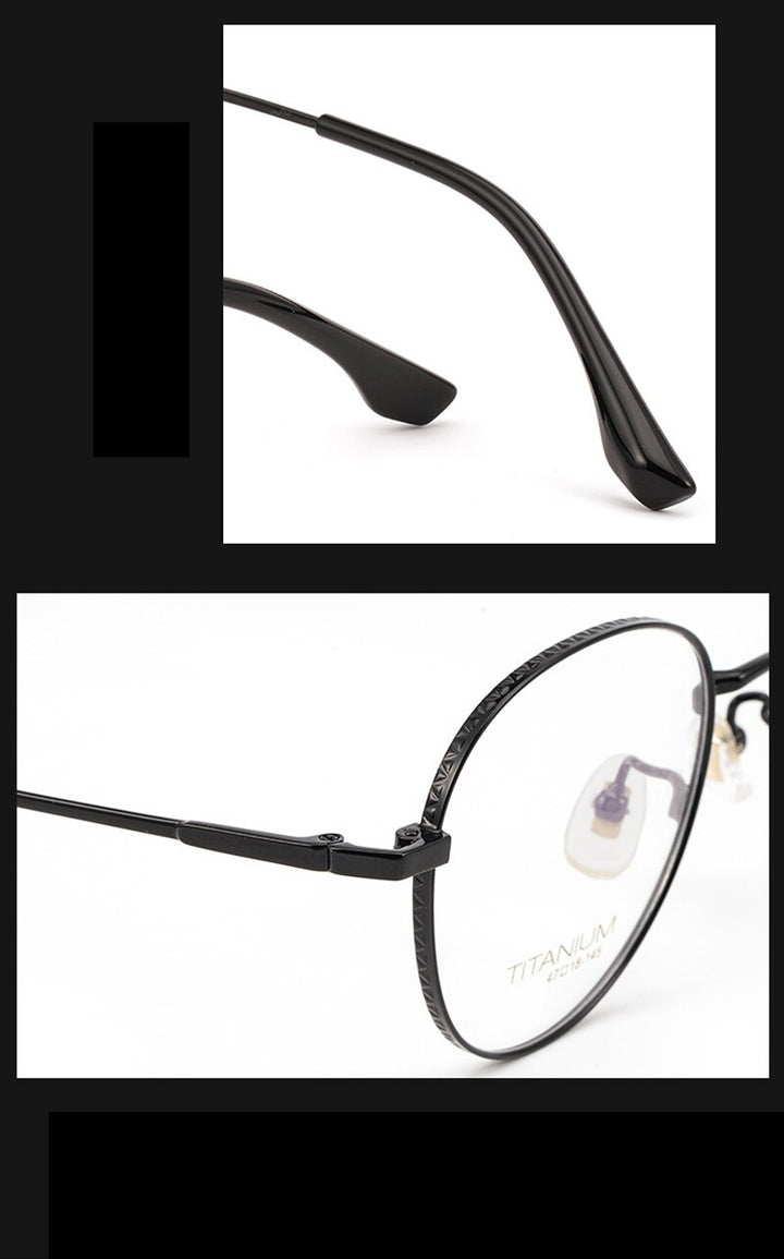Aissuarvey Round Full Titanium Rim Frame Unisex Eyeglasses Frame Aissuarvey Eyeglasses   