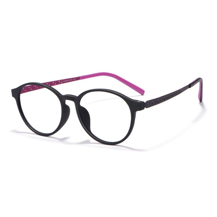 Hotony Unisex Full Rim TR 90 Resin Titantium Temple Frame Eyeglasses 8868 Full Rim Hotony Purple  