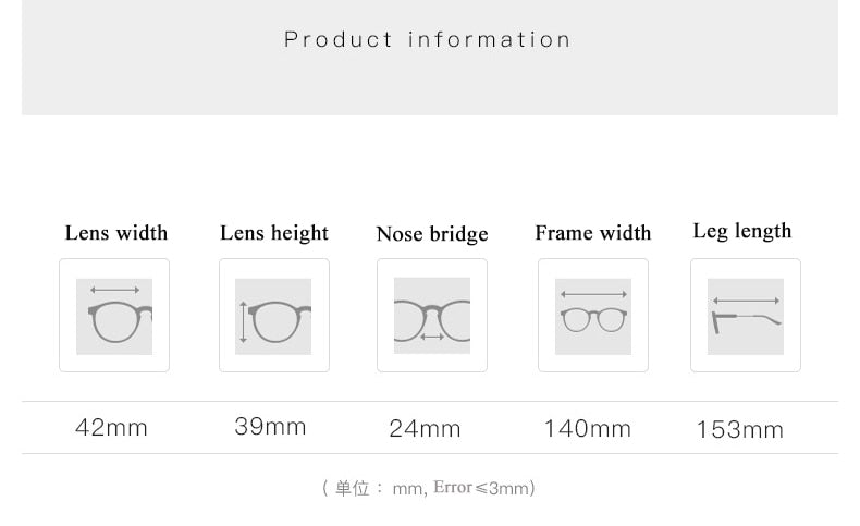 Unisex Full Rim Round Titanium Frame Eyeglasses Zmk080 Full Rim Bclear   