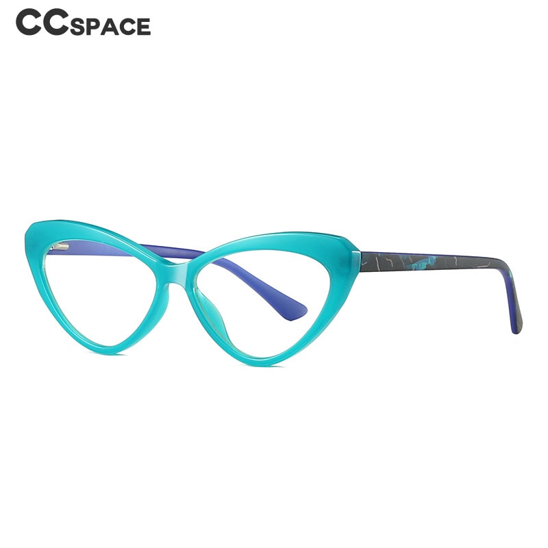CCSpace Unisex Full Rim Cat Eye Tr 90 Titanium Frame Eyeglasses 47532 Full Rim CCspace   