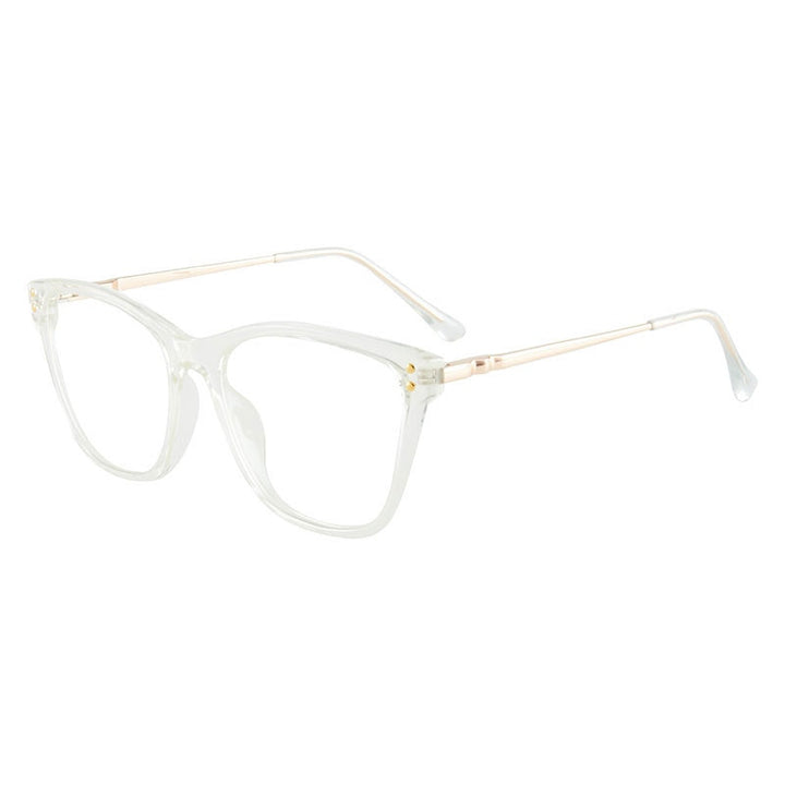Hotony Women's Full Rim TR 90 Resin Cat Eye Frame Eyeglasses 7032 Full Rim Hotony Transparent  