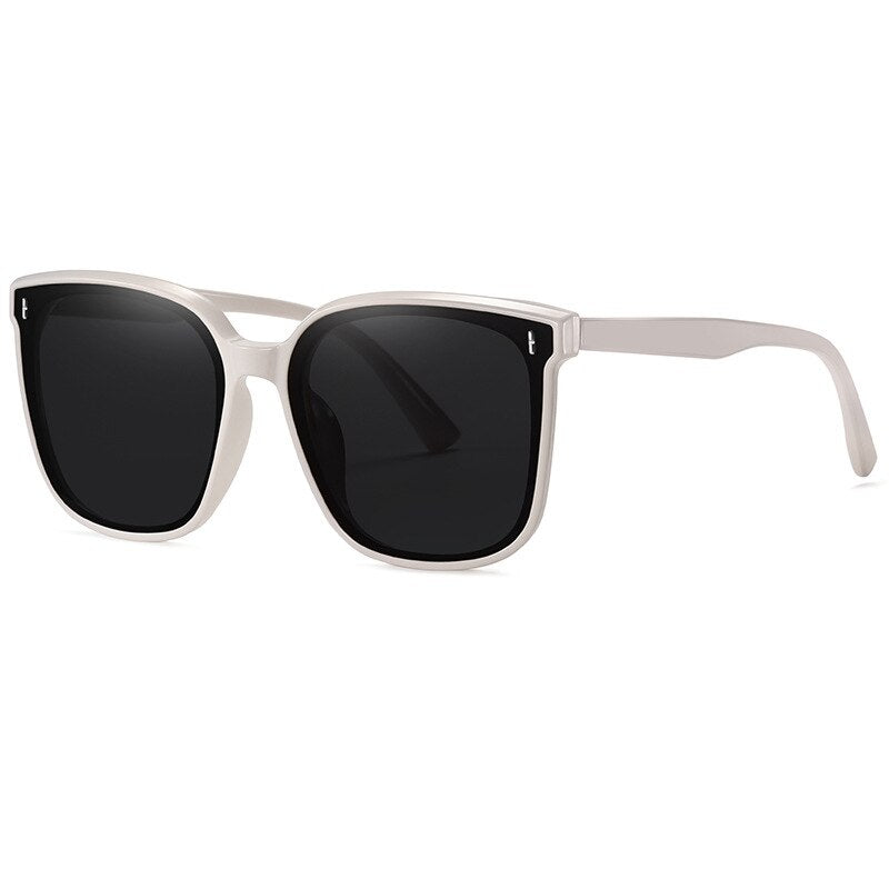 KatKani Unisex Full Rim TR 90 Resin Square Frame Polarized Sunglasses Tr6304 Sunglasses KatKani Sunglasses White Other 