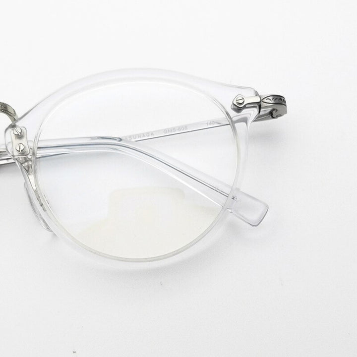 Aissuarvey Round Full Rim Titanium Frame Eyeglasses Gms806 Full Rim Aissuarvey Eyeglasses   