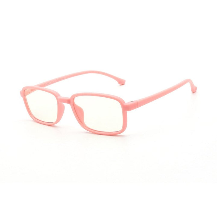Yimaruili Unisex Children's Full Rim Silicone Frame Eyeglasses F8244 Full Rim Yimaruili Eyeglasses Pink  