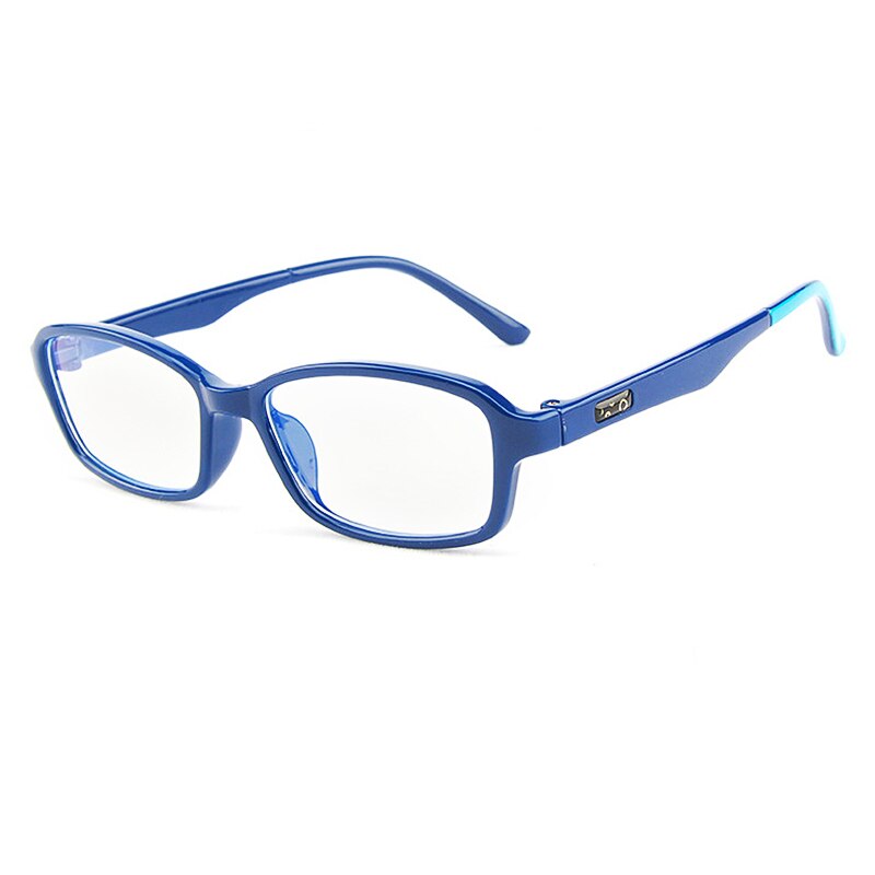 Yimaruili Unisex Children's Full Rim Square Acrylic Frame Eyeglasses F1676 Full Rim Yimaruili Eyeglasses Dark Blue  