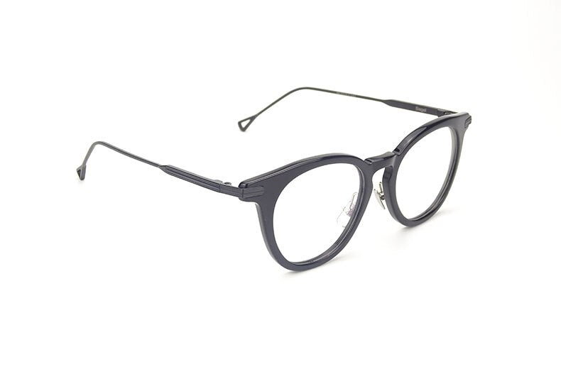 Reven Jate 4919 Men Eyeglasses Frame Ultra Light-Weighted Flexible Ip Electronic Plating Metal Material Rim Glasses Frame Reven Jate   