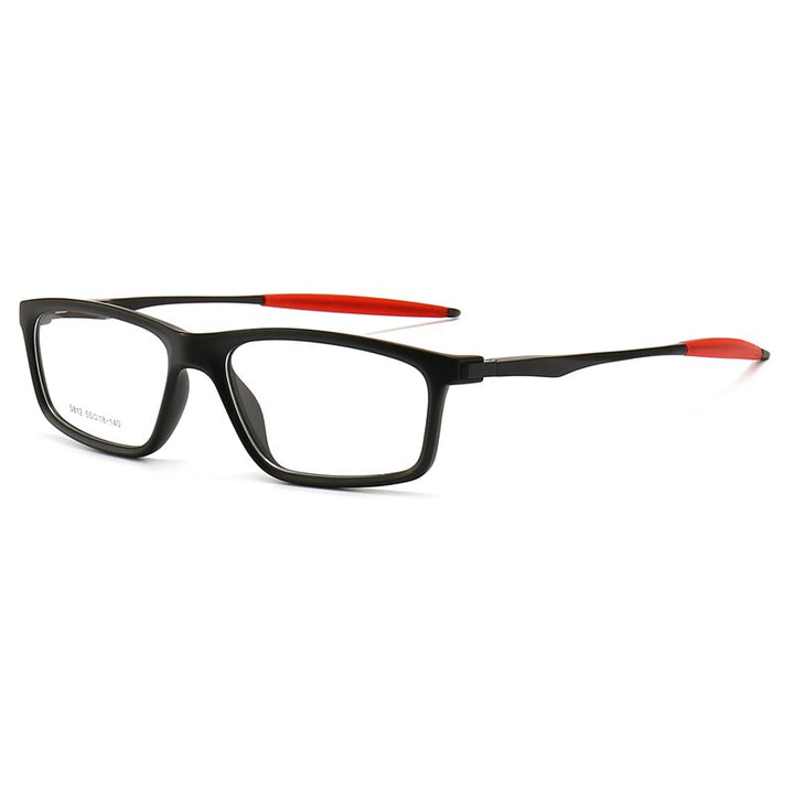 KatKani Unisex Full Rim TR 90 Square Sports Frame Metal Leg Eyeglasses K5812 Sport Eyewear KatKani Eyeglasses   