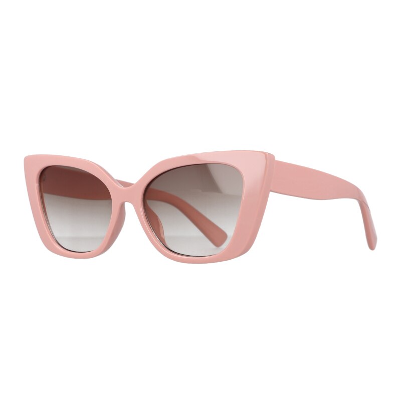 CCSpace Women's Full Rim Square Cat Eye Resin Frame Sunglasses 51115 Sunglasses CCspace Sunglasses Pink 51115 