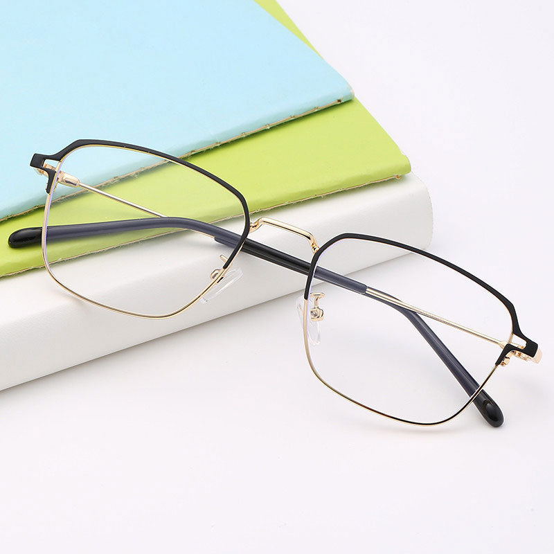 Hotony Unisex Full Rim  Square Alloy Frame Eyeglasses 5006 Full Rim Hotony   