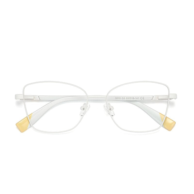 Hotochki Unisex Full Rim Square Alloy Frame Eyeglasses 3010 Full Rim Hotochki white  