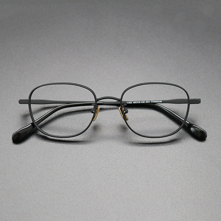Gatenac Unisex Full Rim Square Titanium Frame Eyeglasses Gxyj616 Full Rim Gatenac 4  