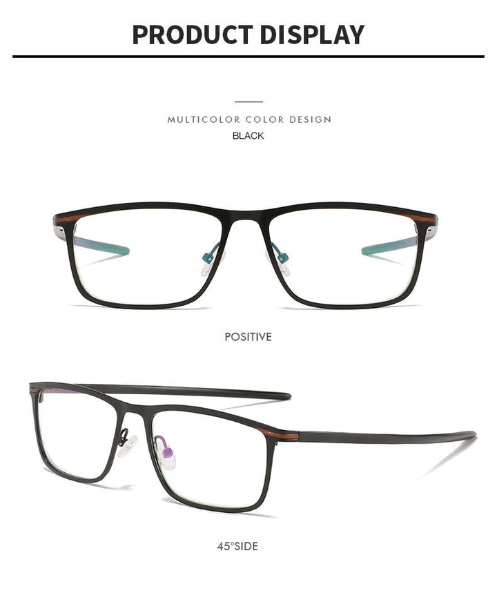 Hotochki Unisex Full Rim Nickel Alloy PC Plastic Resin Frame Eyeglasses 5138 Full Rim Hotochki   