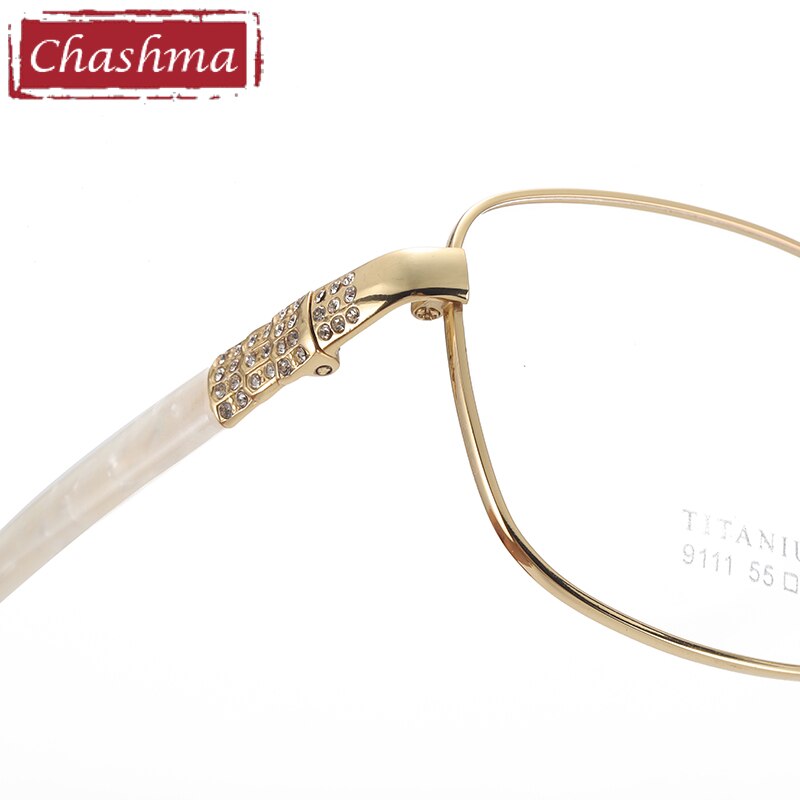 Women's Titanium Full Rim Frame Eyeglasses 9111 Full Rim Chashma   