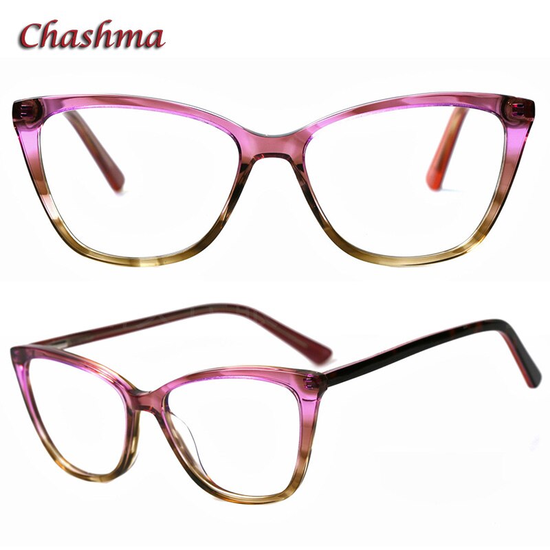Chashma Ochki Women's Full Rim Square Cat Eye Acetate Eyeglasses 3030 Full Rim Chashma Ochki C5  