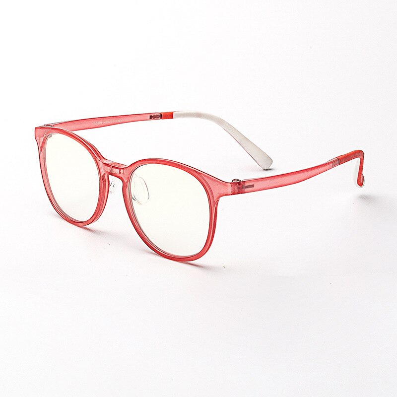 KatKani Unisex Children's Full Rim Round Silicone Frame Eyeglasses B5001 Full Rim KatKani Eyeglasses Pink  