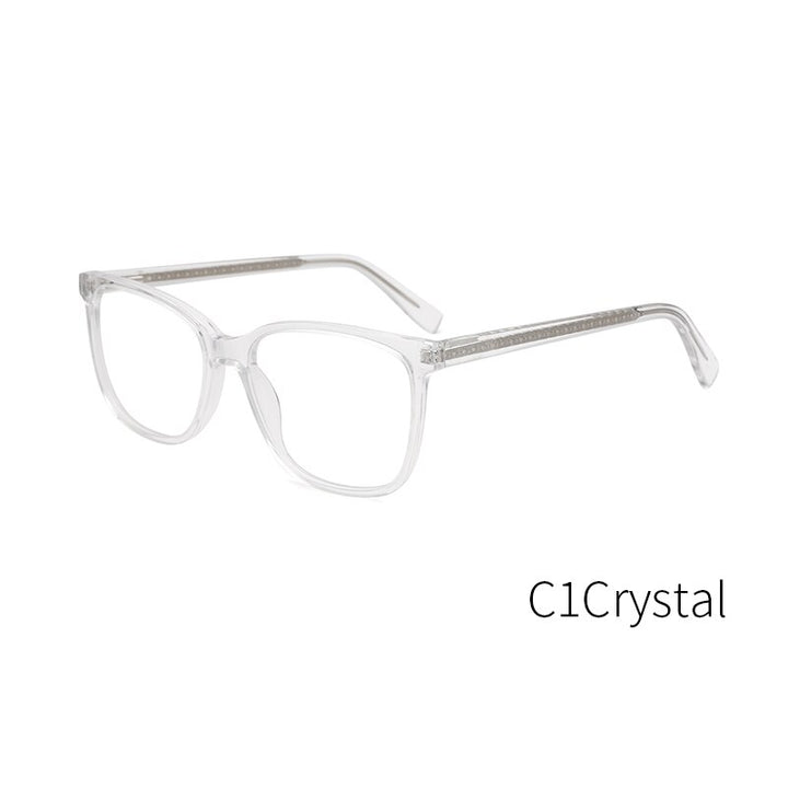 Kansept Women's Full Rim Round Crystal Acetate Frame Eyeglasses G3001 Full Rim Kansept Default Title  