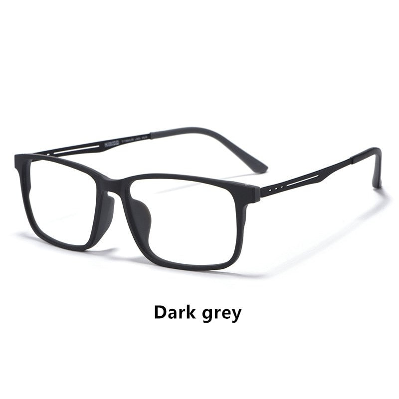 Men's Eyeglasses Pure Titanium Tr90 Ultralight Frame Large Size 8838 Frame Gmei Optical Black gray  