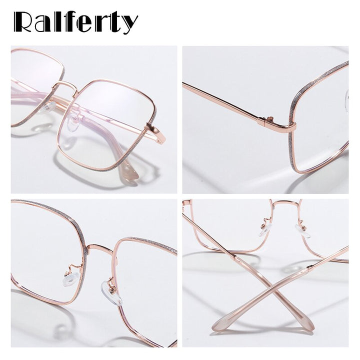 Ralferty Women's Eyeglasses Big Square W9091 Frame Ralferty   