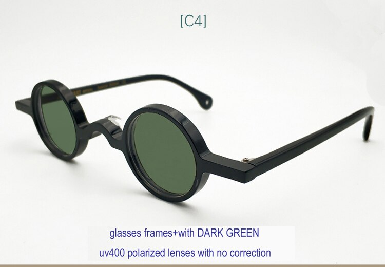 Unisex Round Polarized Lens Sunglasses Acetate Frame Sunglasses Yujo C4 China 