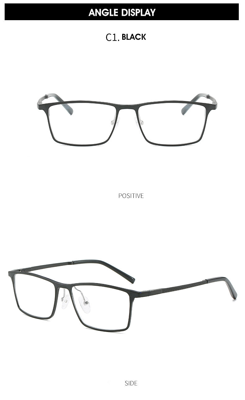 Hdcrafter Men's Full Rim Square Alloy Frame Eyeglasses P6308 Full Rim Hdcrafter Eyeglasses   