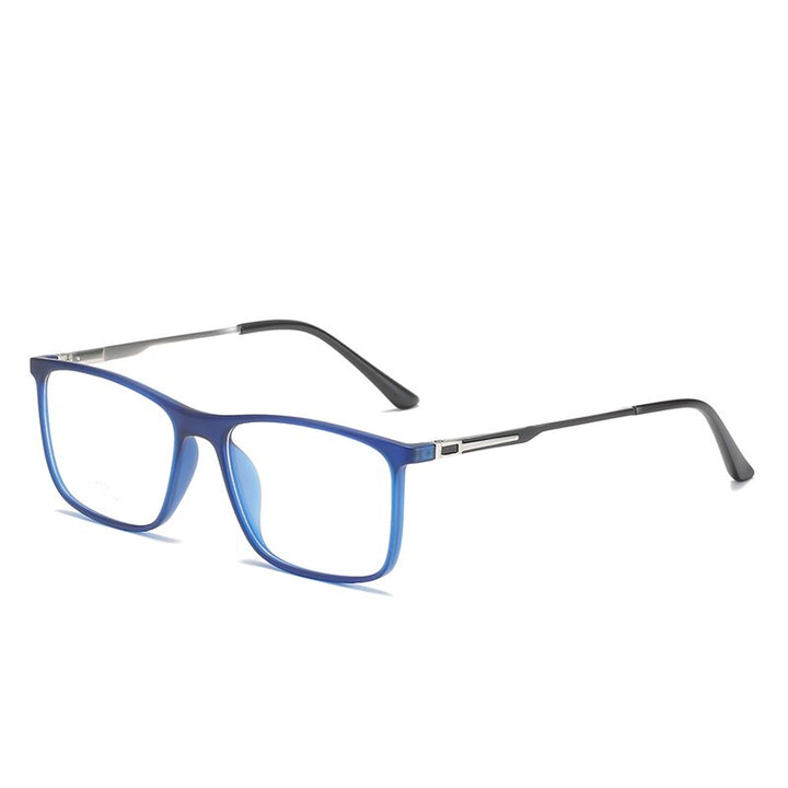 Handoer Men's Full Rim Square Tr 90 Alloy Eyeglasses 8719 Full Rim Handoer   