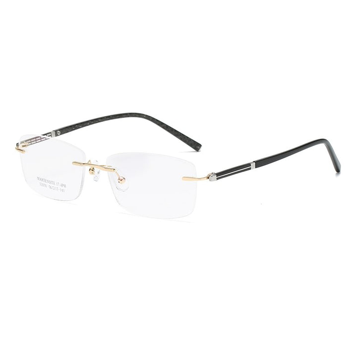 Zirosat 52050 Men's Eyeglasses Square Rimless Rimless Zirosat golden  