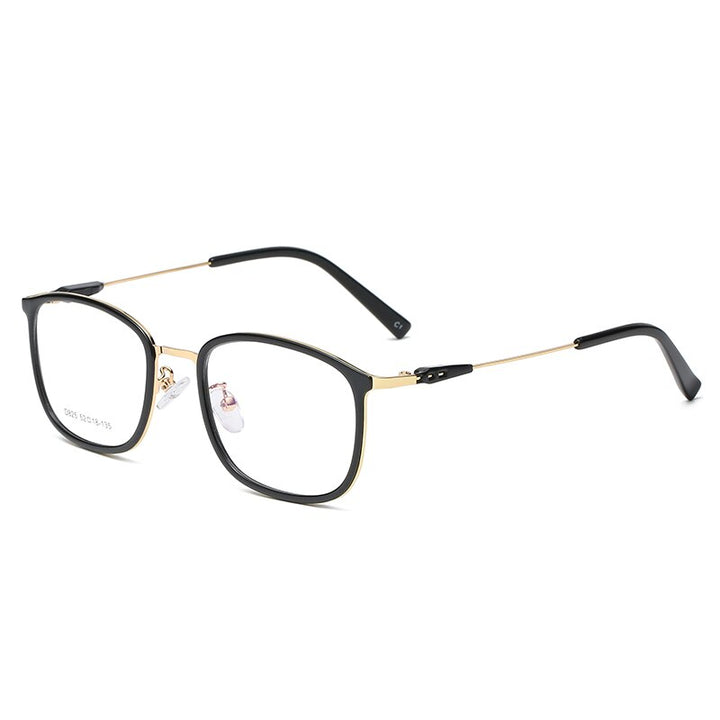 Reven Jate Unisex Eyeglasses 825 Square Frame Reven Jate black-golden  