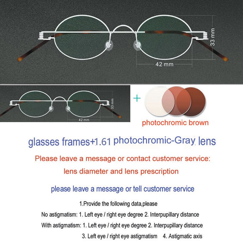 Unisex Stainless Steel Handcrafted Screwless Frame Eyeglasses Customizable Lenses Frame Yujo C5 China 