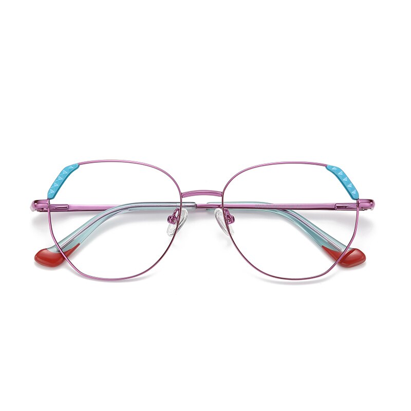 Hotony Women's Full Rim Cat Eye Alloy Frame Eyeglasses 3015 Full Rim Hotony C3  