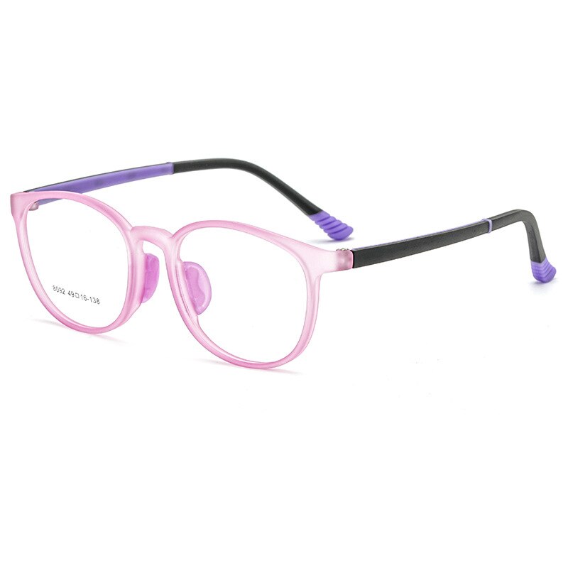 Aissuarvey Children's Tr90 Small Round Full Rim Frame Unisex Eyeglasses 8092 Full Rim Aissuarvey Eyeglasses Purple  