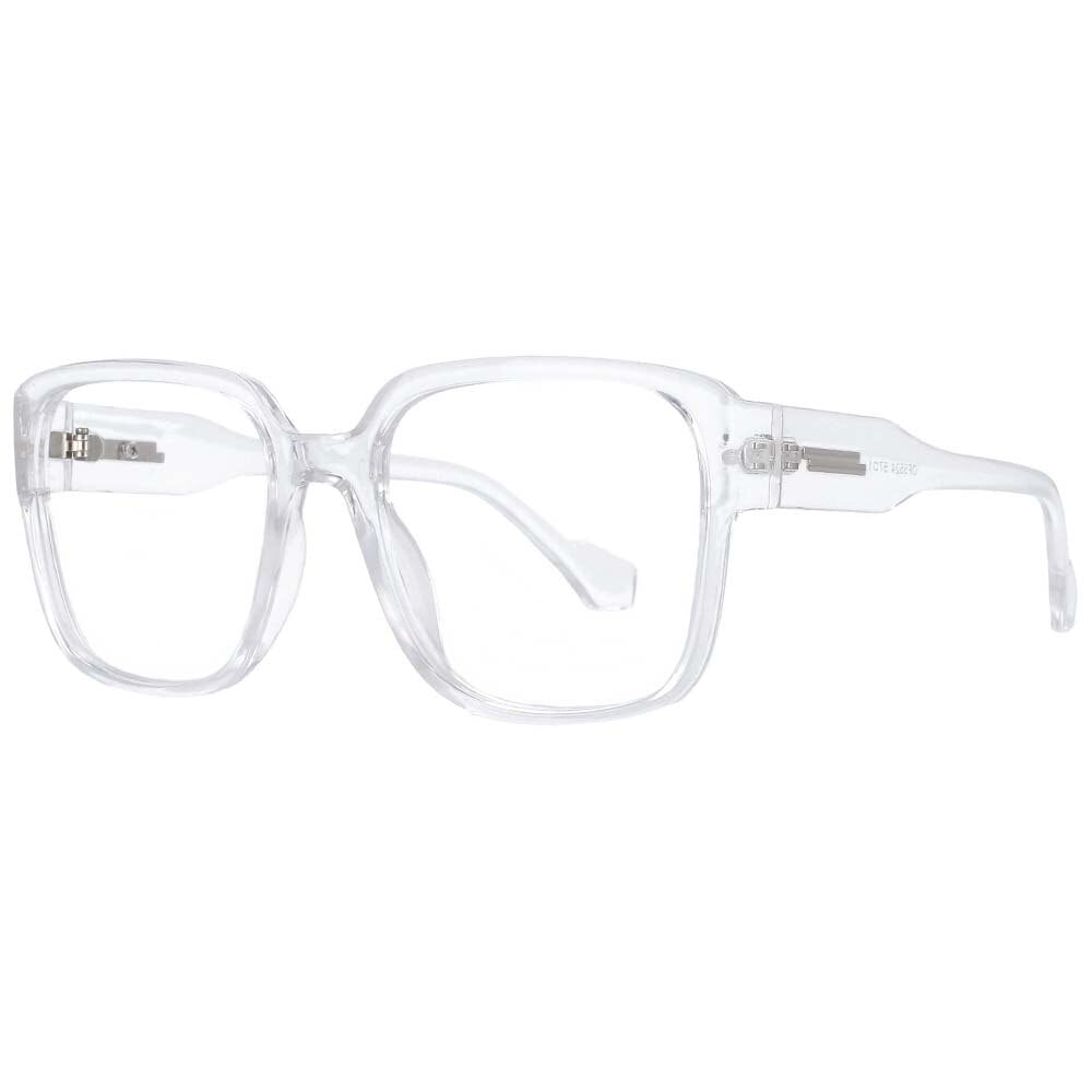 CCSpace Unisex Full Rim Oversized Square Resin Frame Eyeglasses 54014 Full Rim CCspace Clear  