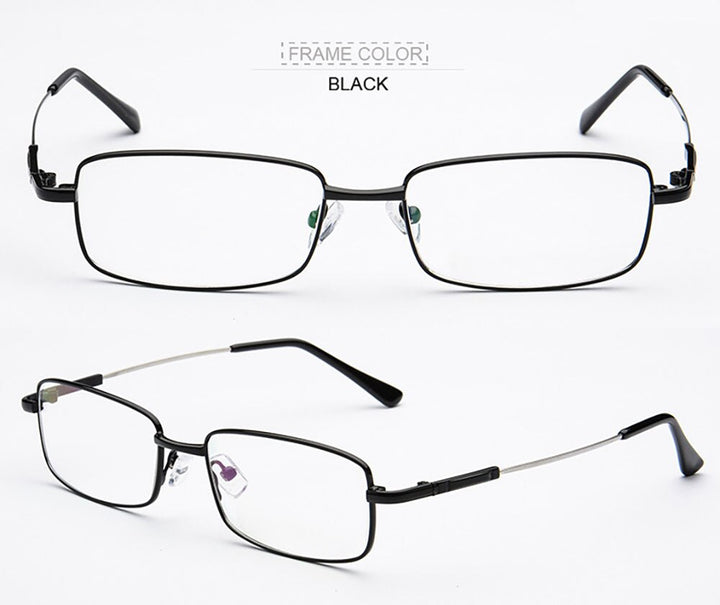 Aissuarvey Men's Full Rim Memory Alloy Frame Eyeglasses As18341 Full Rim Aissuarvey Eyeglasses black  