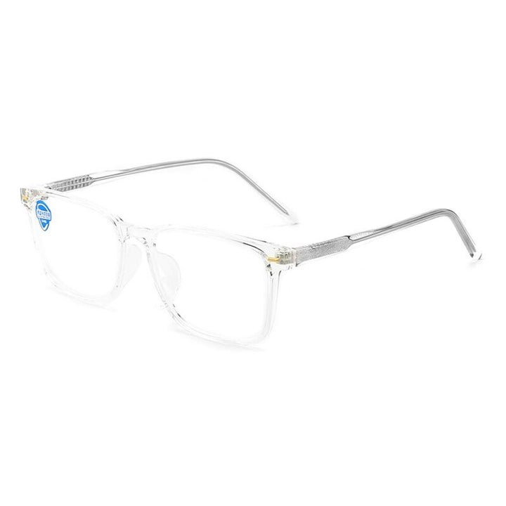 Hotony Unisex Full Rim Square TR 90 Resin Frame Spring Hinge Eyeglasses 8839 Full Rim Hotony Transparent-C2  