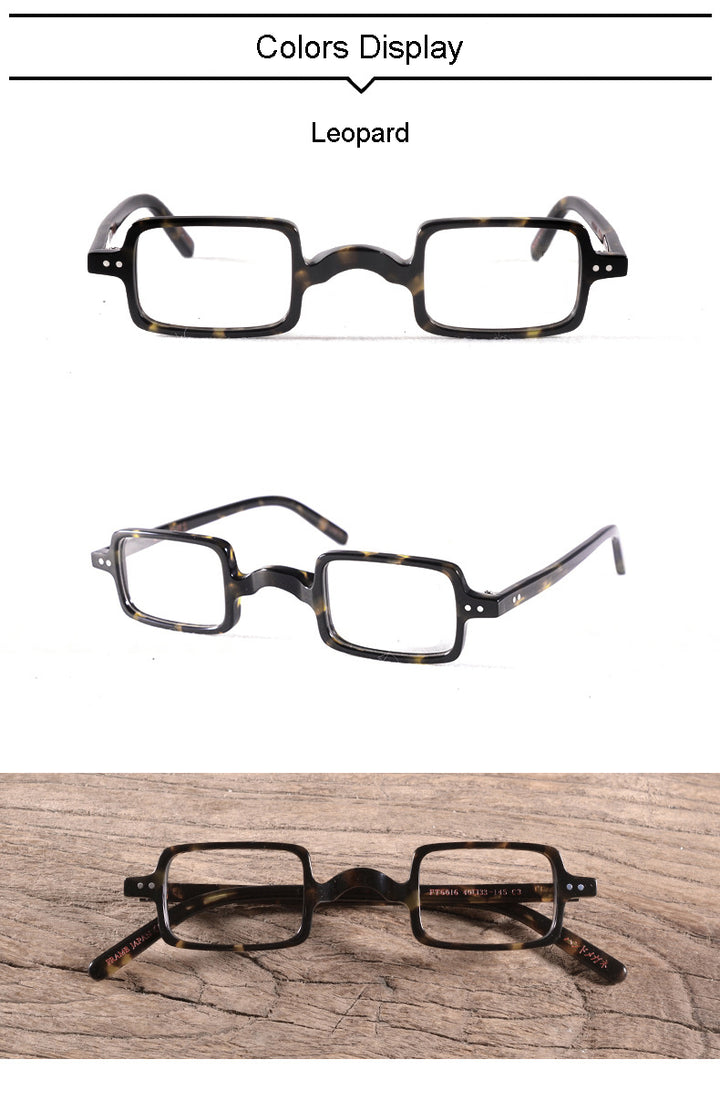 Hdcrafter Unisex Full Rim Square Acetate Wood Frame Eyeglasses Ft6016 Full Rim Hdcrafter Eyeglasses   