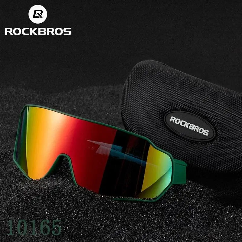 Rockbros Unisex Full Rim Rectangle Acetate Polarized Cycling Sunglasses 1000 — view 3 | RockBros at FuzWeb