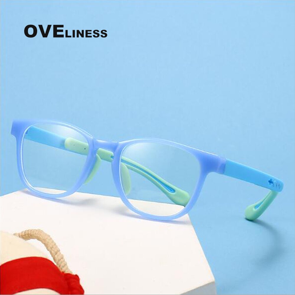 Oveliness Unisex Children's Full Rim Square Tr 90 Titanium Eyeglasses Oltrj06p Full Rim Oveliness   