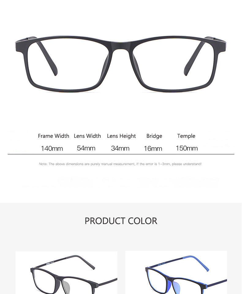 Oveliness Unisex Full Rim Square Ultem Resin Titanium Eyeglasses Ol20p99 Full Rim Oveliness   