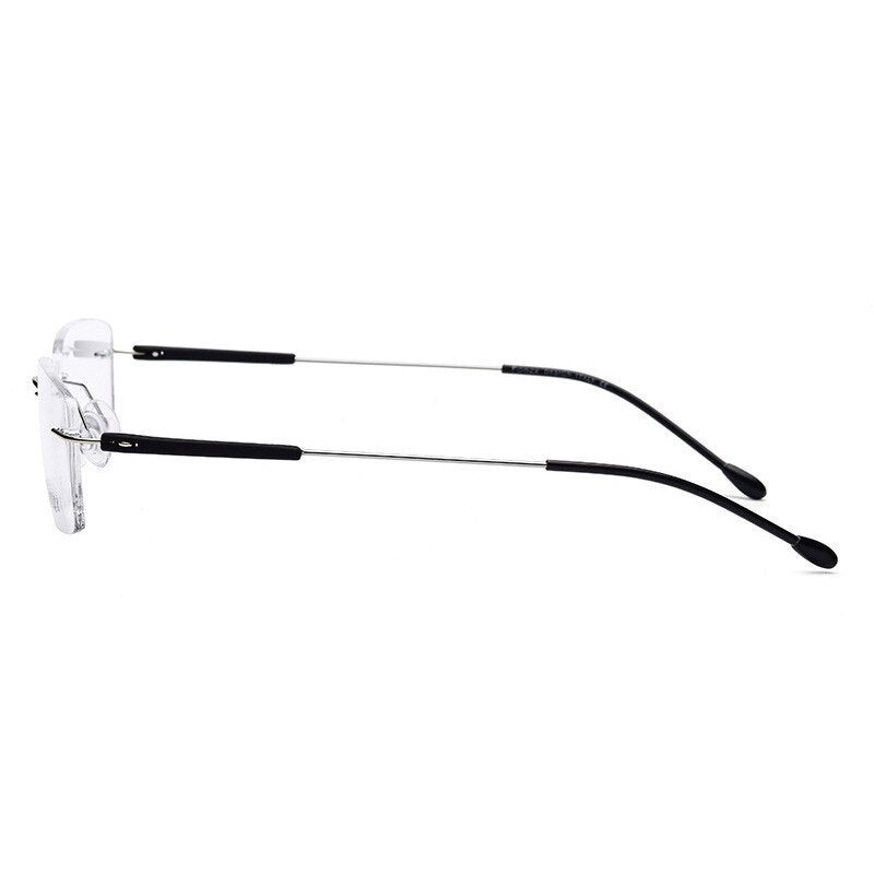 Hdcrafter Unisex Rimless Rectangle Titanium Frame Eyeglasses 3125 Rimless Hdcrafter Eyeglasses   