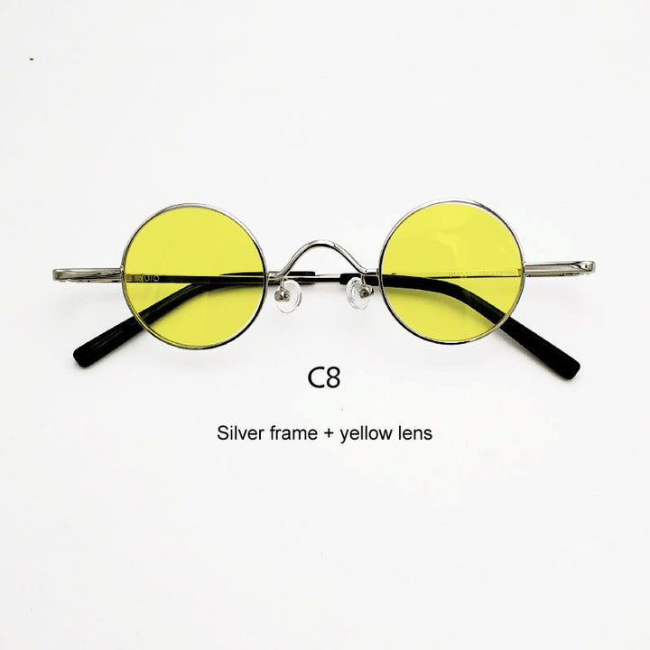 Unisex Acetate Alloy Frame Small Round Sunglasses Sunglasses Yujo C8 China 