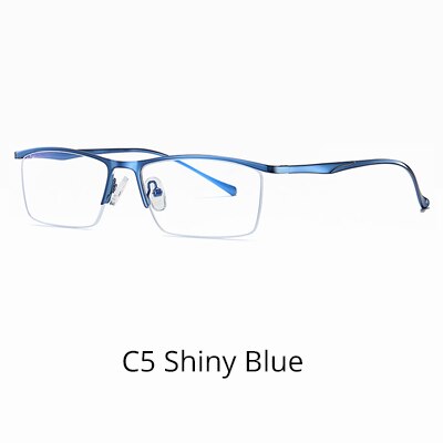 Ralferty Men's Eyeglasses Anti Blue Light Anti-Glare D5910 Anti Blue Ralferty C5 Shiny Blue  