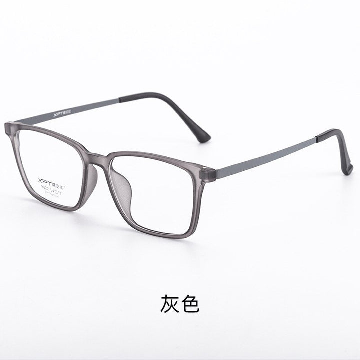 Unisex Full Rim Square Plastic Titanium Frame Eyeglasses Yy9822 Full Rim Bclear Transparent gray  