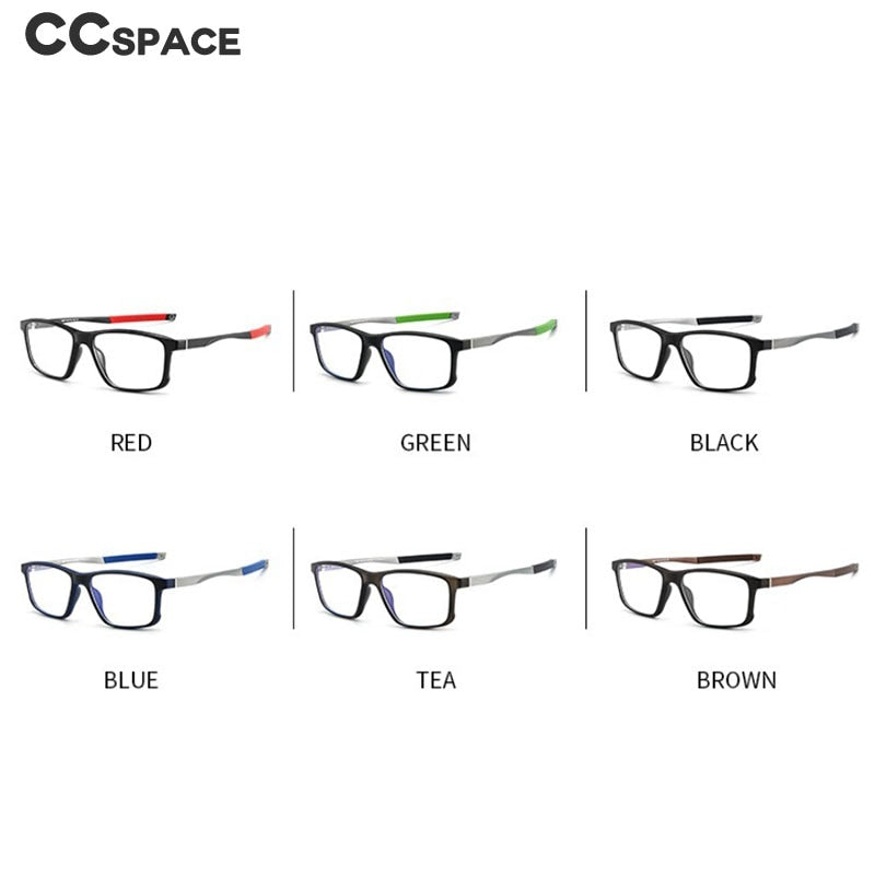 CCSpace Unisex Full Rim Square Tr 90 Titanium Sport Frame Sunglasses 47547 Sunglasses CCspace   