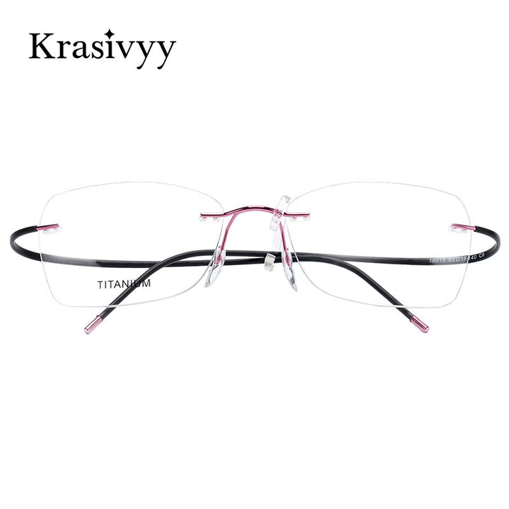 Krasivyy Unisex Rimless Square Oval Eyeglasses Kr6015 Rimless Krasivyy   