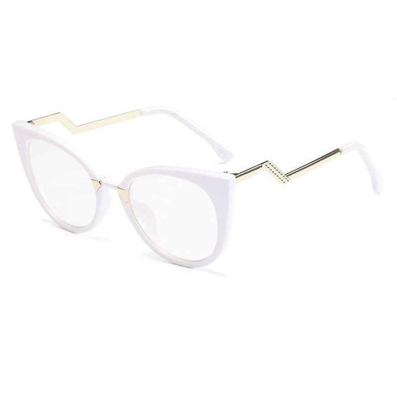 Hotony Women's Full Rim Cat Eye Acetate Frame Eyeglasses 97320 Full Rim Hotony white  