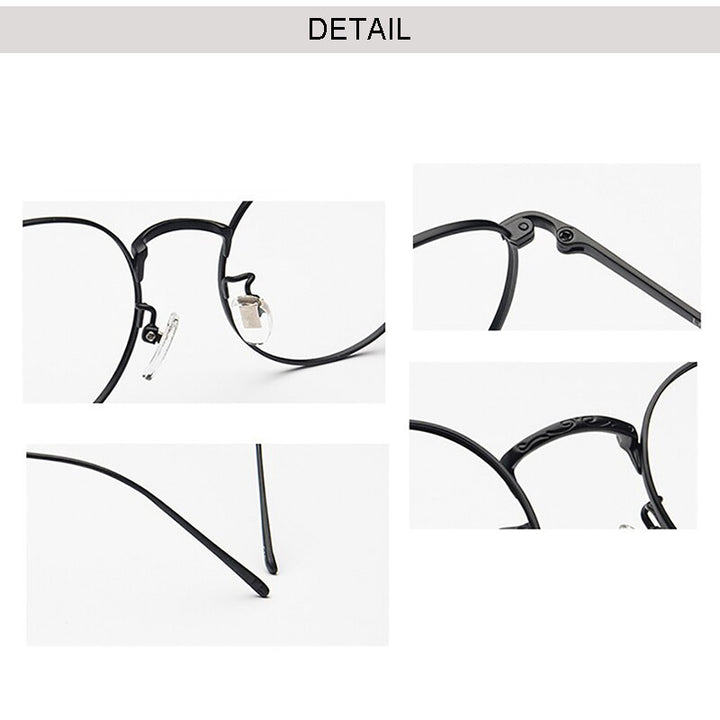 Aissuarvey Unisex Full Rim Round Titanium Frame Eyeglasses As116301 Full Rim Aissuarvey Eyeglasses   