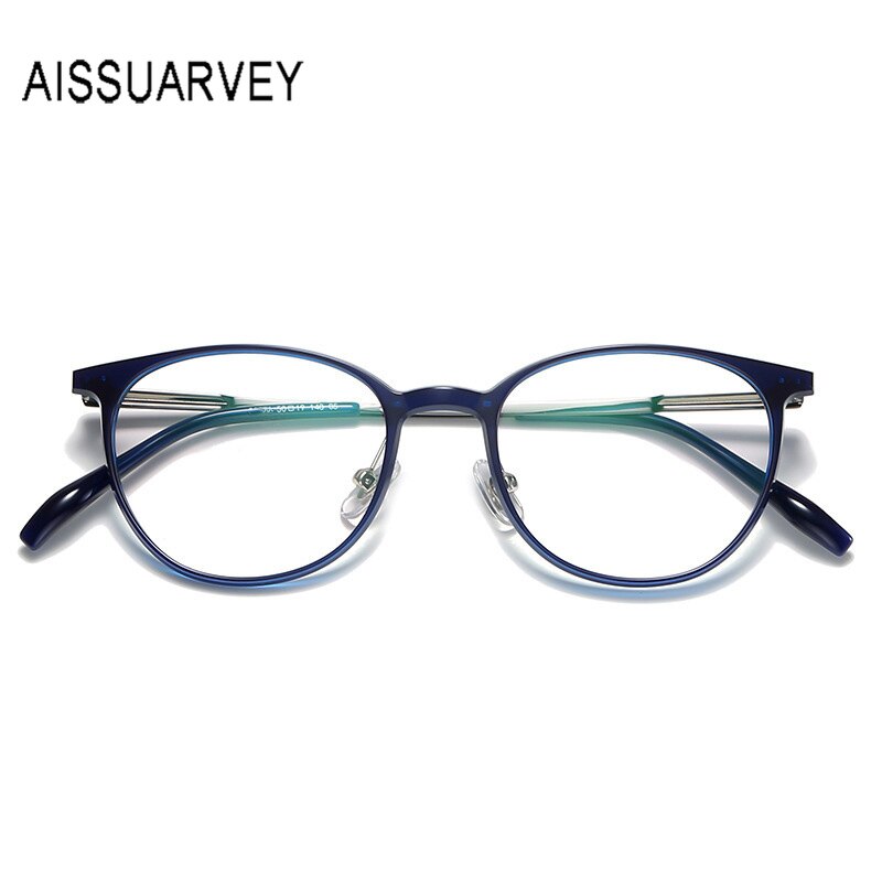 Aissuarvey Round Titanium Full Rim Frame Eyeglasses Unisex Full Rim Aissuarvey Eyeglasses   