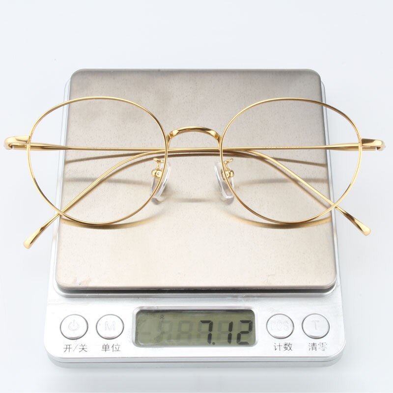 Muzz Unisex Full Rim Round Titanium Frame Eyeglasses 164044 Full Rim Muzz   