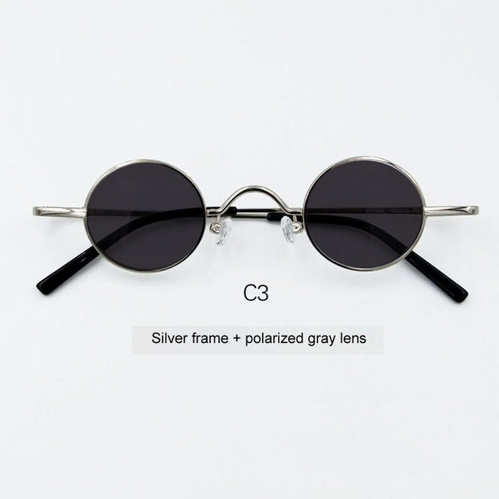 Unisex Small Round Full Rim Alloy Frame Polarized Lens Sunglasses Sunglasses Yujo C3 China 