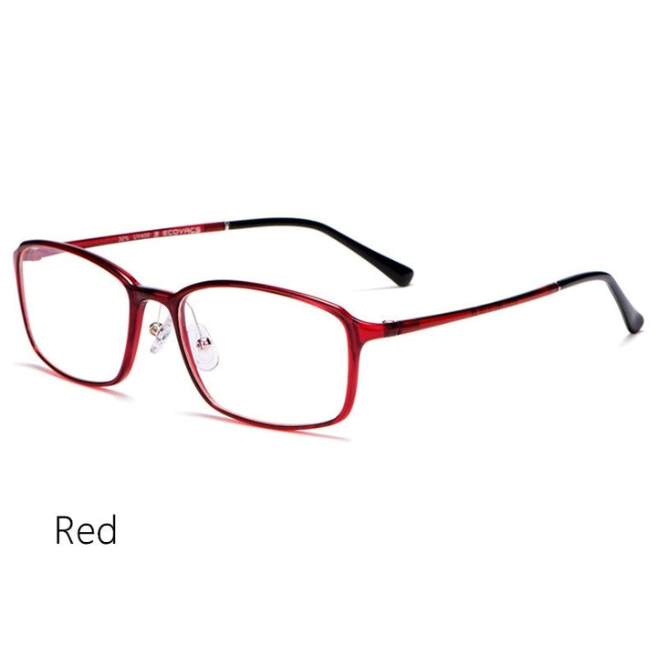 Yimaruili Unisex Full Rim TR 90 Resin Frame Eyeglasses M8003 Full Rim Yimaruili Eyeglasses Red China 